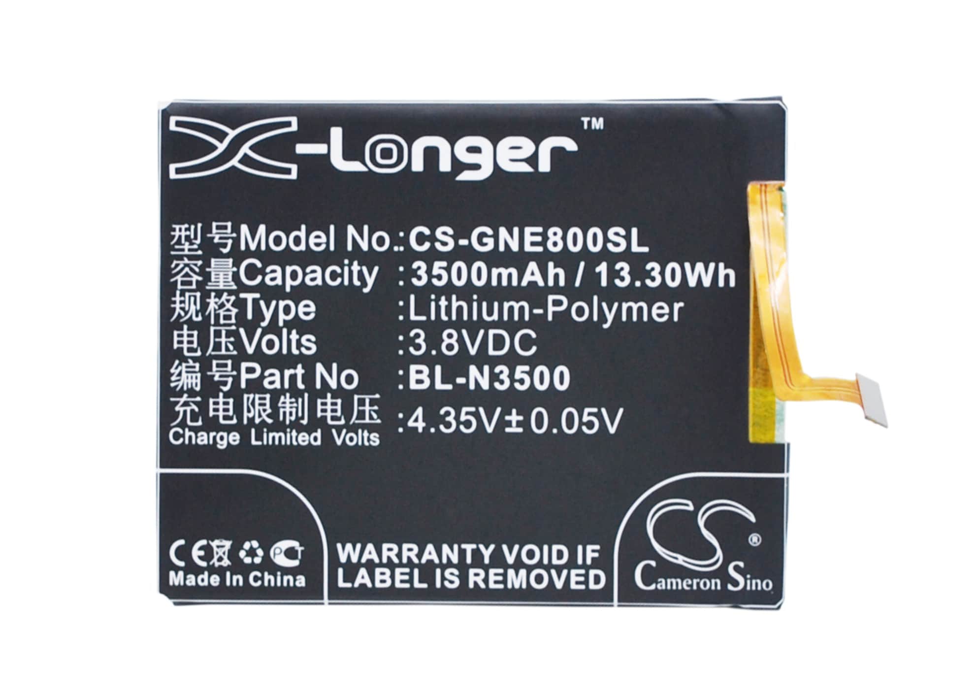 Batteri till SmartPhone, Mobil för GIONEE Elife E8, GN9008
