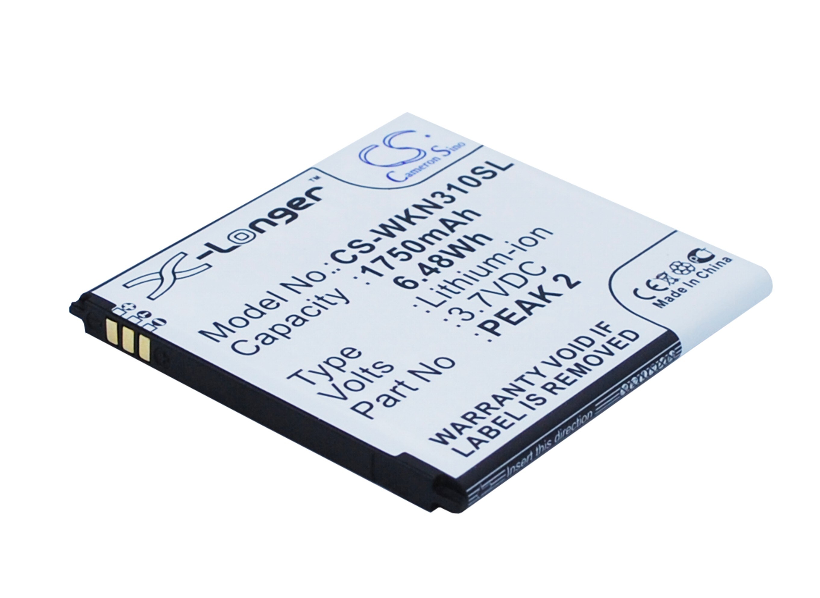 Batteri till SmartPhone, Mobil för Wiko Cink Peax, Cink Peax 2, N310