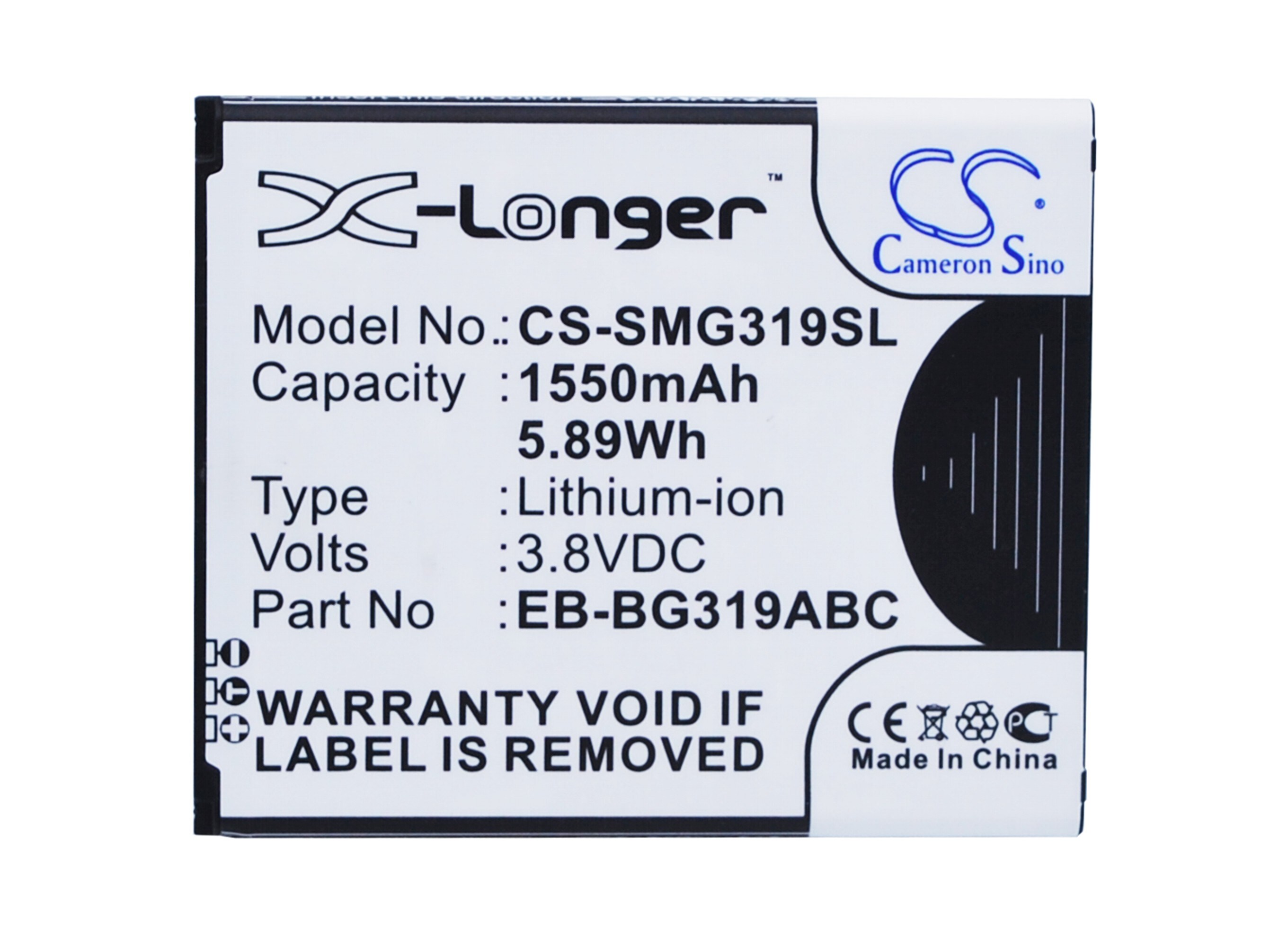 Batteri till SmartPhone, Mobil för Samsung SM-G3139D, Galaxy Ace 4 CDMA, SM-G310A m.fl.