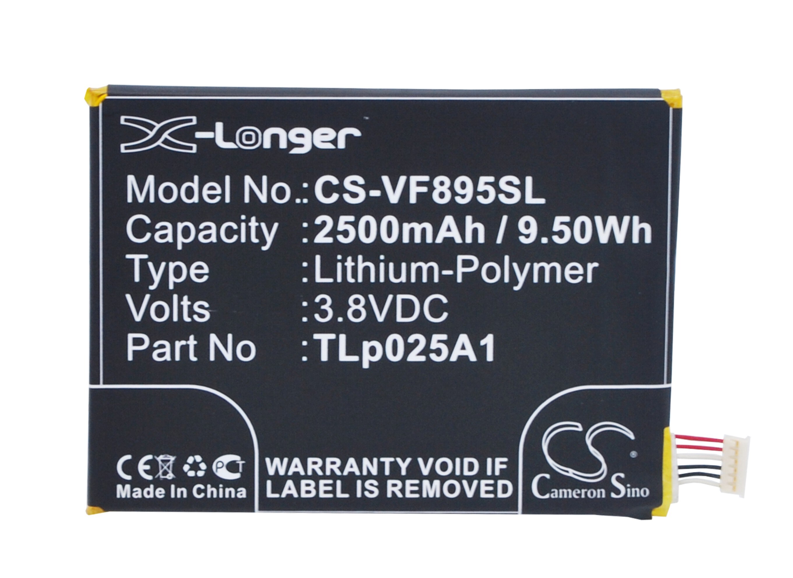 Batteri till SmartPhone, Mobil för Vodafone VF-895, Smart Prime 6, VF-895N