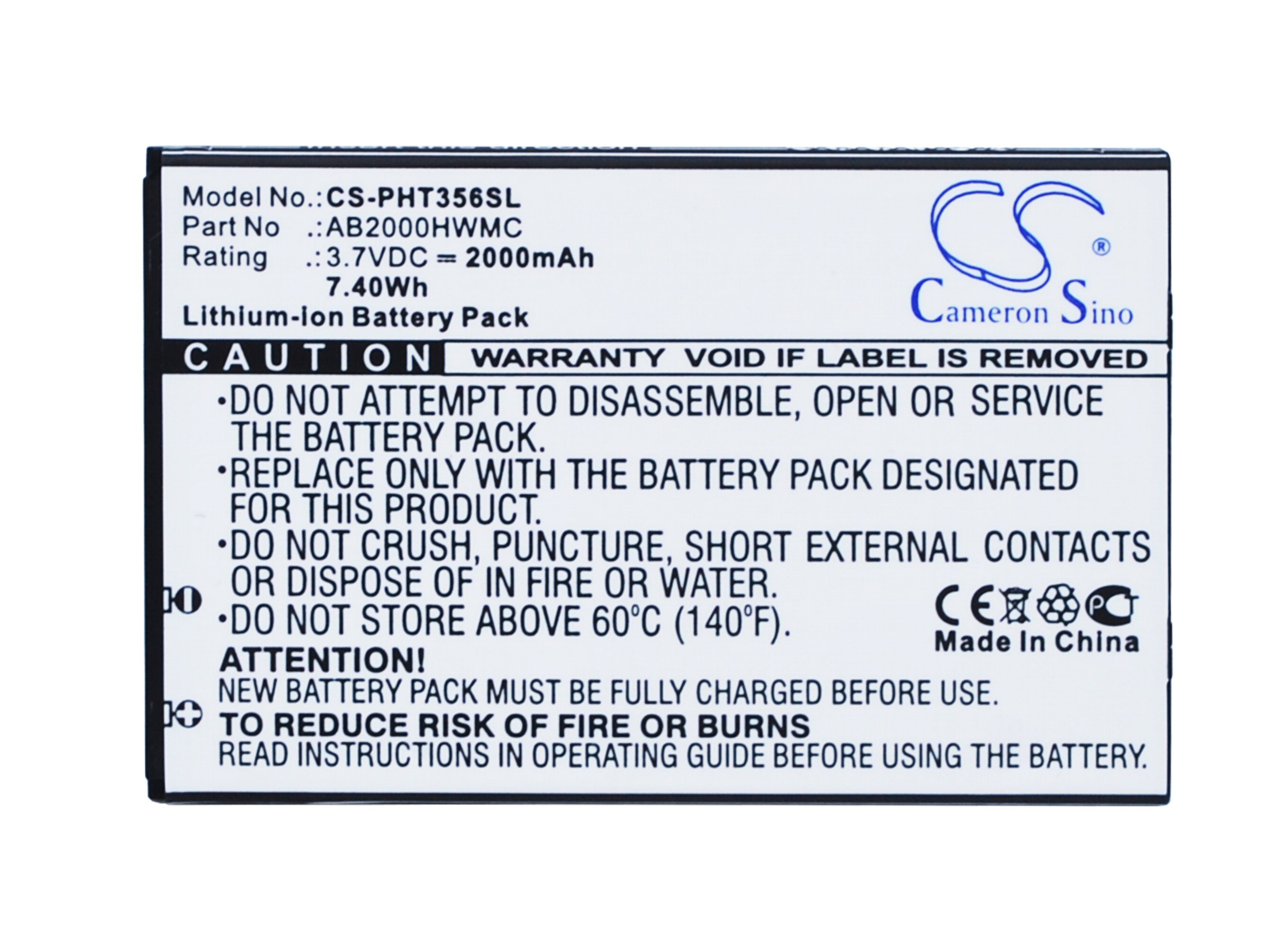 Batteri till SmartPhone, Mobil för Philips Xenium T3566, CTW3568, W3568 m.fl.