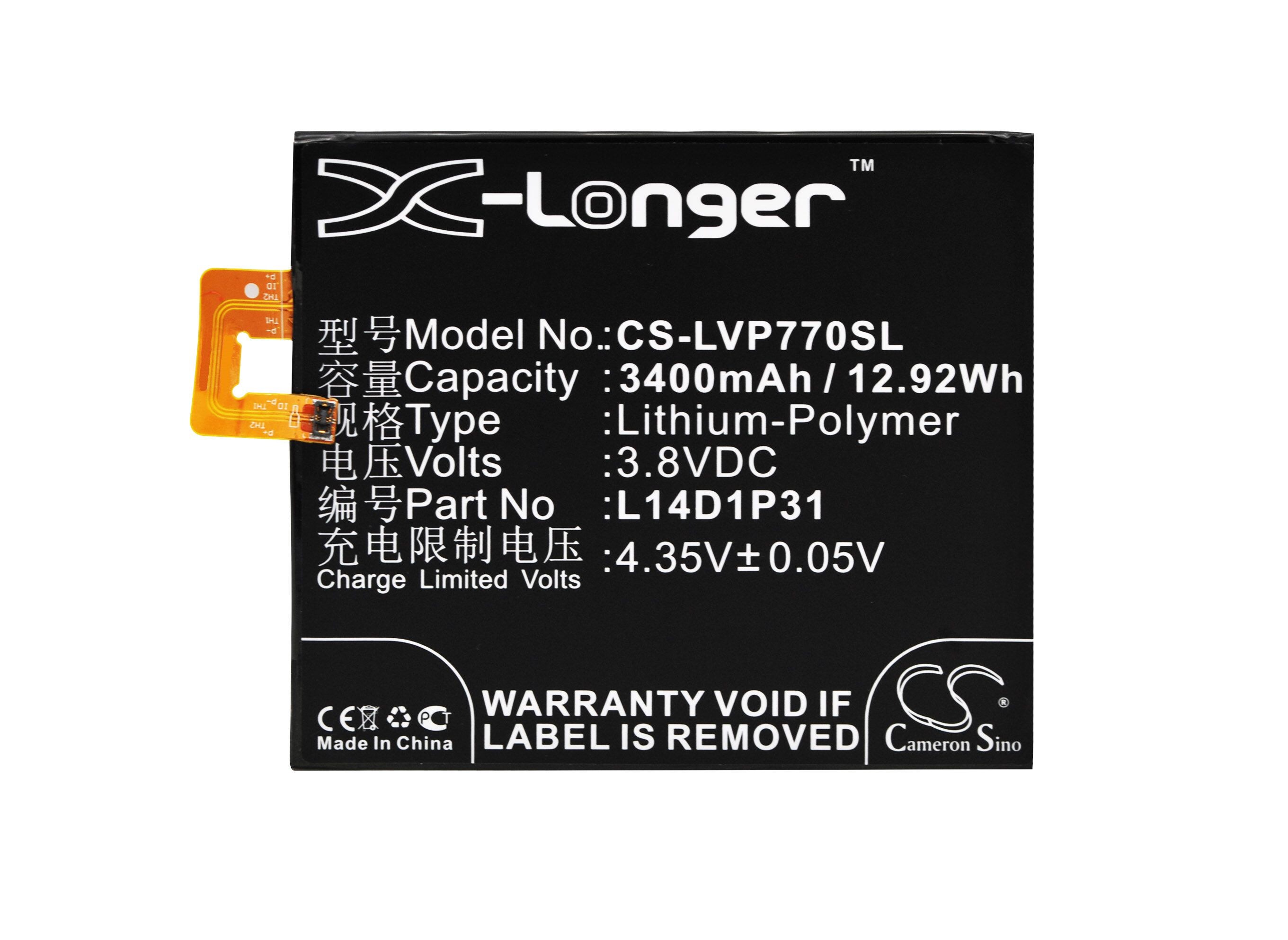 Batteri till SmartPhone, Mobil för Lenovo PB1-770N, PB1-770N Dual SIM TD-LTE