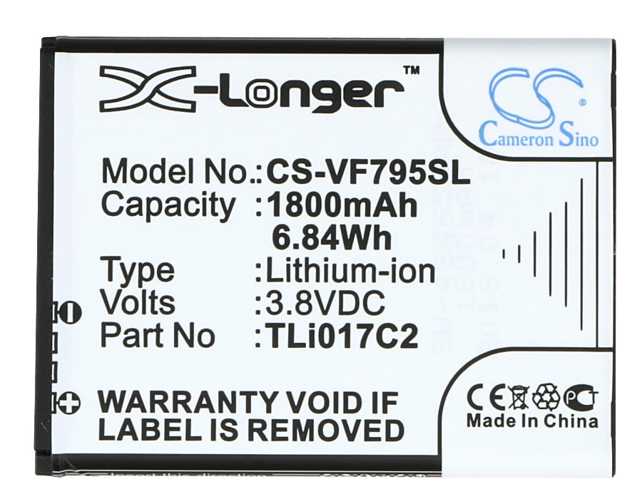 Batteri till SmartPhone, Mobil för Vodafone Smart Speed 6, VF-795, VF795
