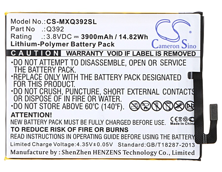 Batteri till SmartPhone, Mobil för Micromax Q392, Canvas Juice 3