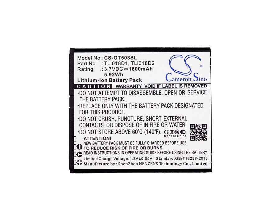 Batteri till SmartPhone, Mobil för Alcatel One Touch Pop D5, OT-5038, OT-5038A m.fl.