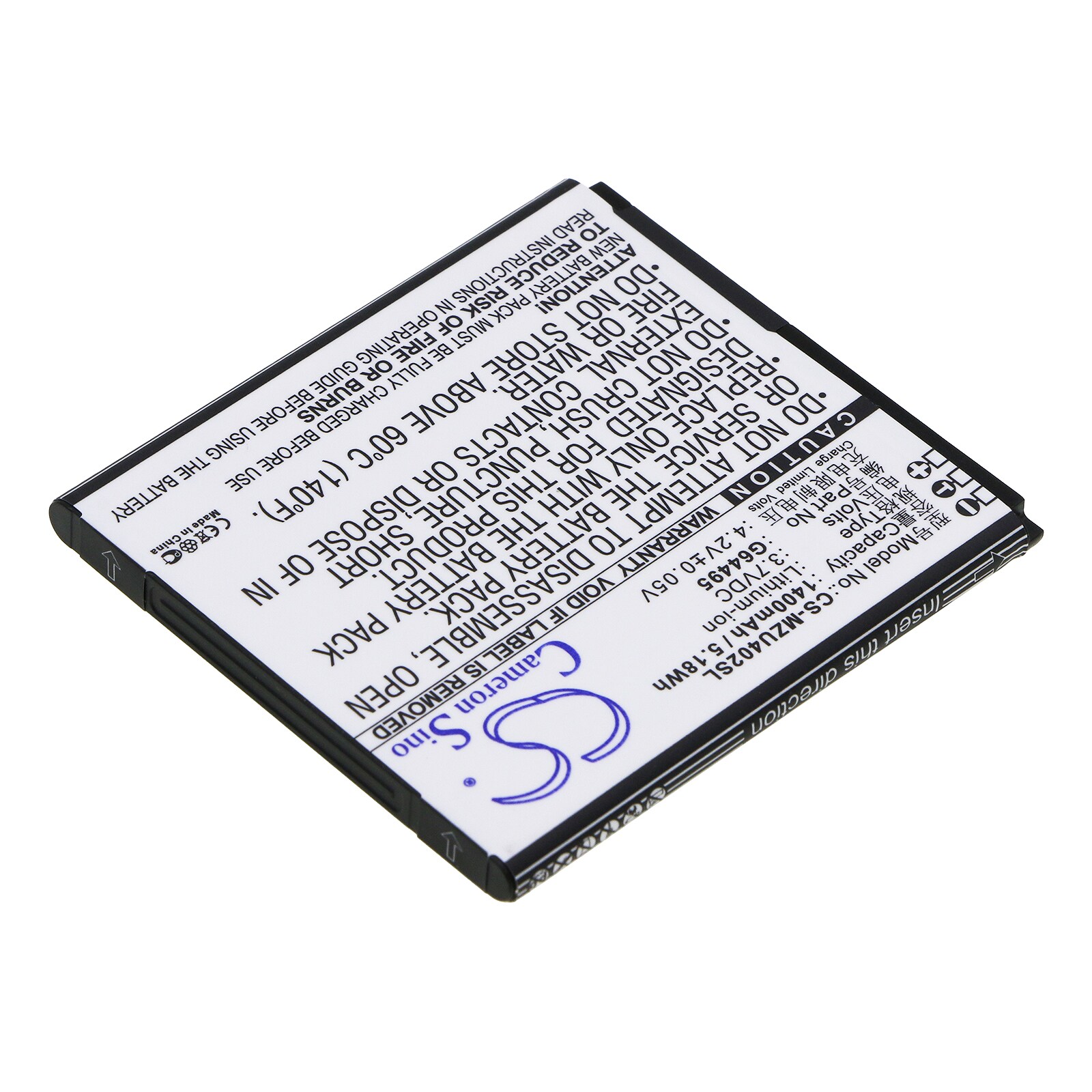 Batteri till SmartPhone, Mobil för NAVON Mizu M402, Mizu D402