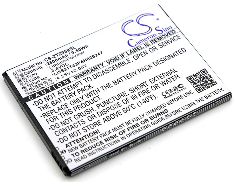 Batteri till SmartPhone, Mobil för ZTE GRAND X 3, Grand X 3 LTE, Z959 m.fl.