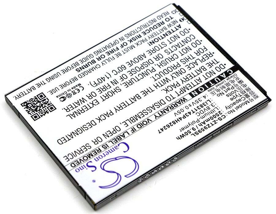 Batteri till SmartPhone, Mobil för ZTE GRAND X 3, Grand X 3 LTE, Z959 m.fl.