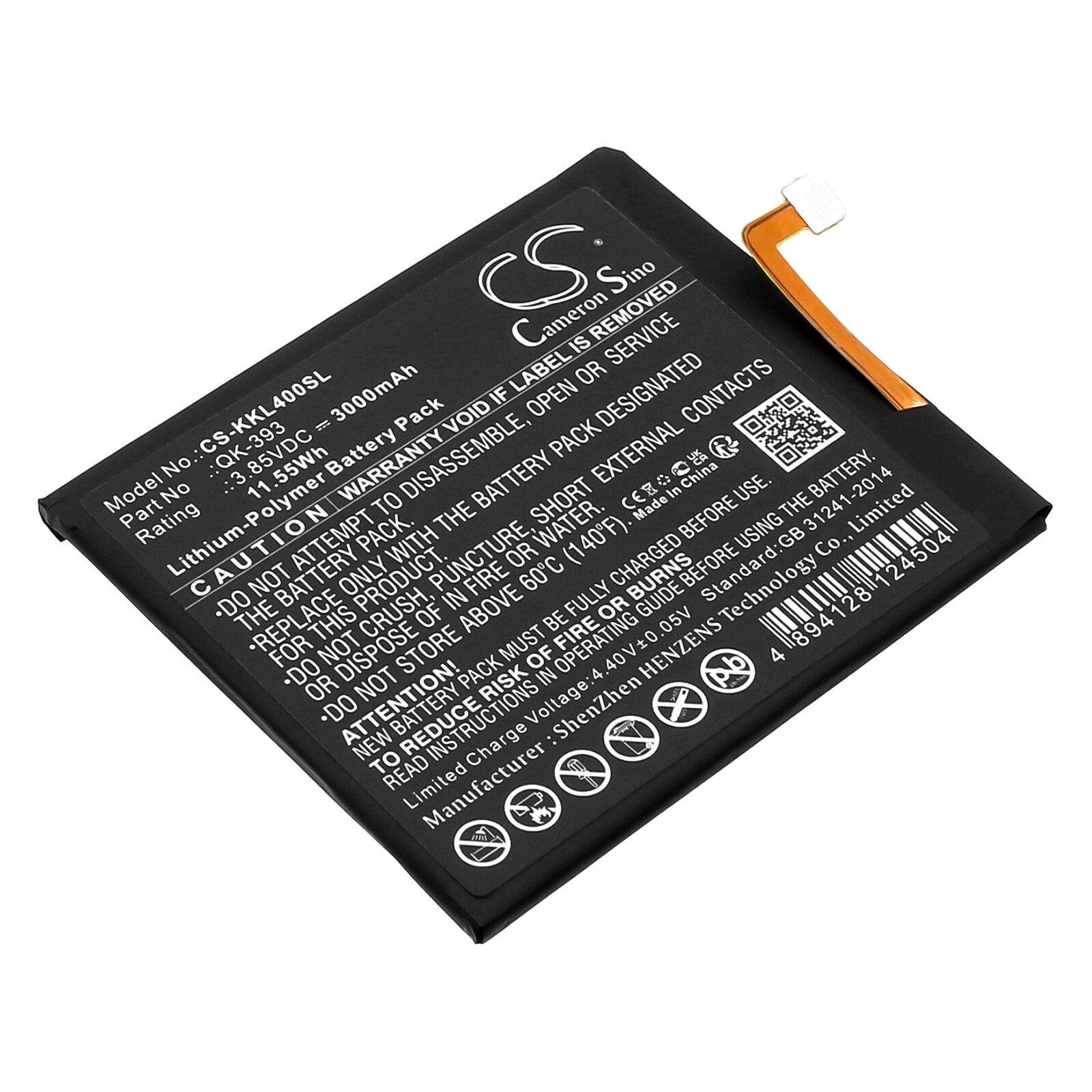 Batteri till SmartPhone, Mobil för QiKU 360 N4, 360 N4 LTE Dual SIM, 1503-A01 m.fl.