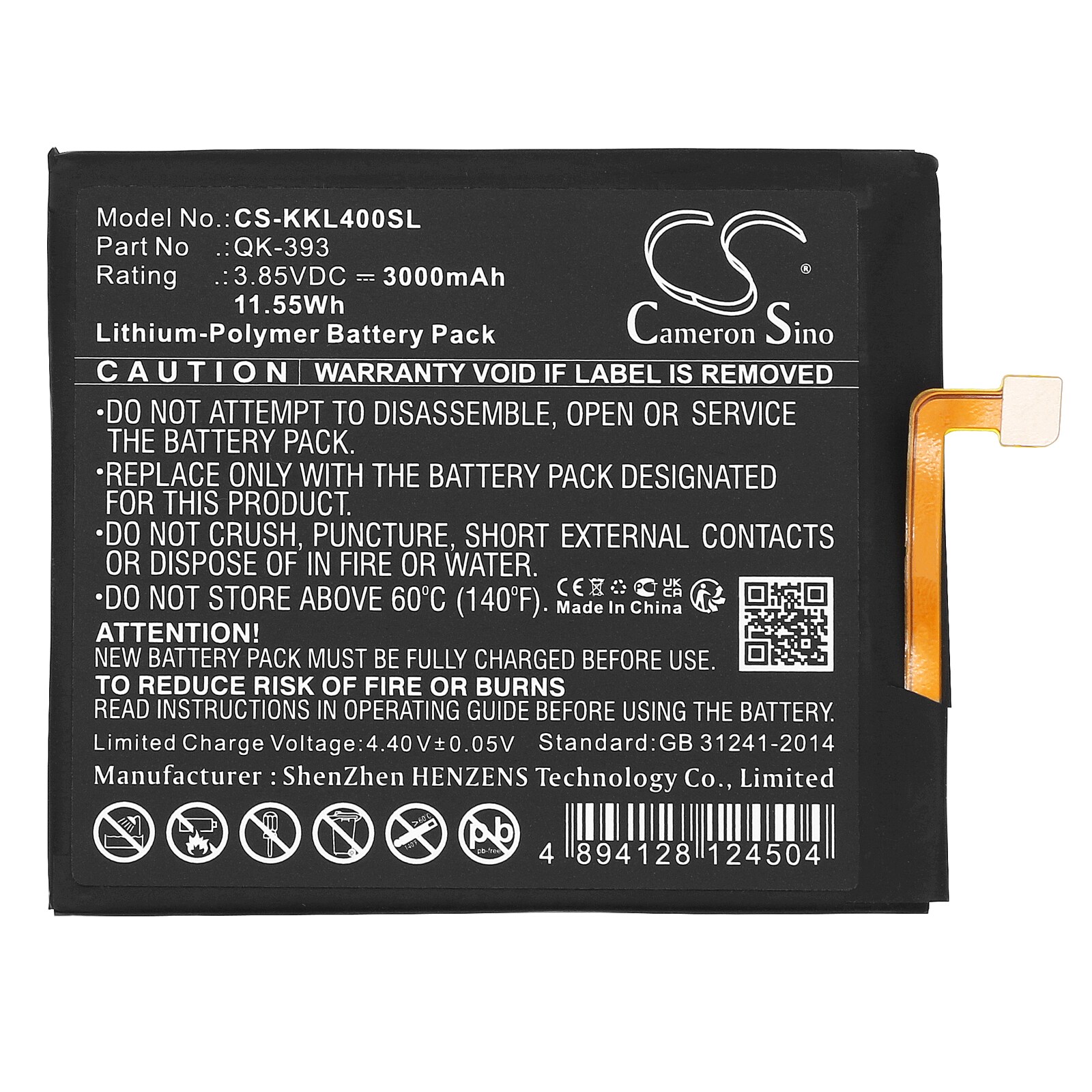 Batteri till SmartPhone, Mobil för QiKU 360 N4, 360 N4 LTE Dual SIM, 1503-A01 m.fl.