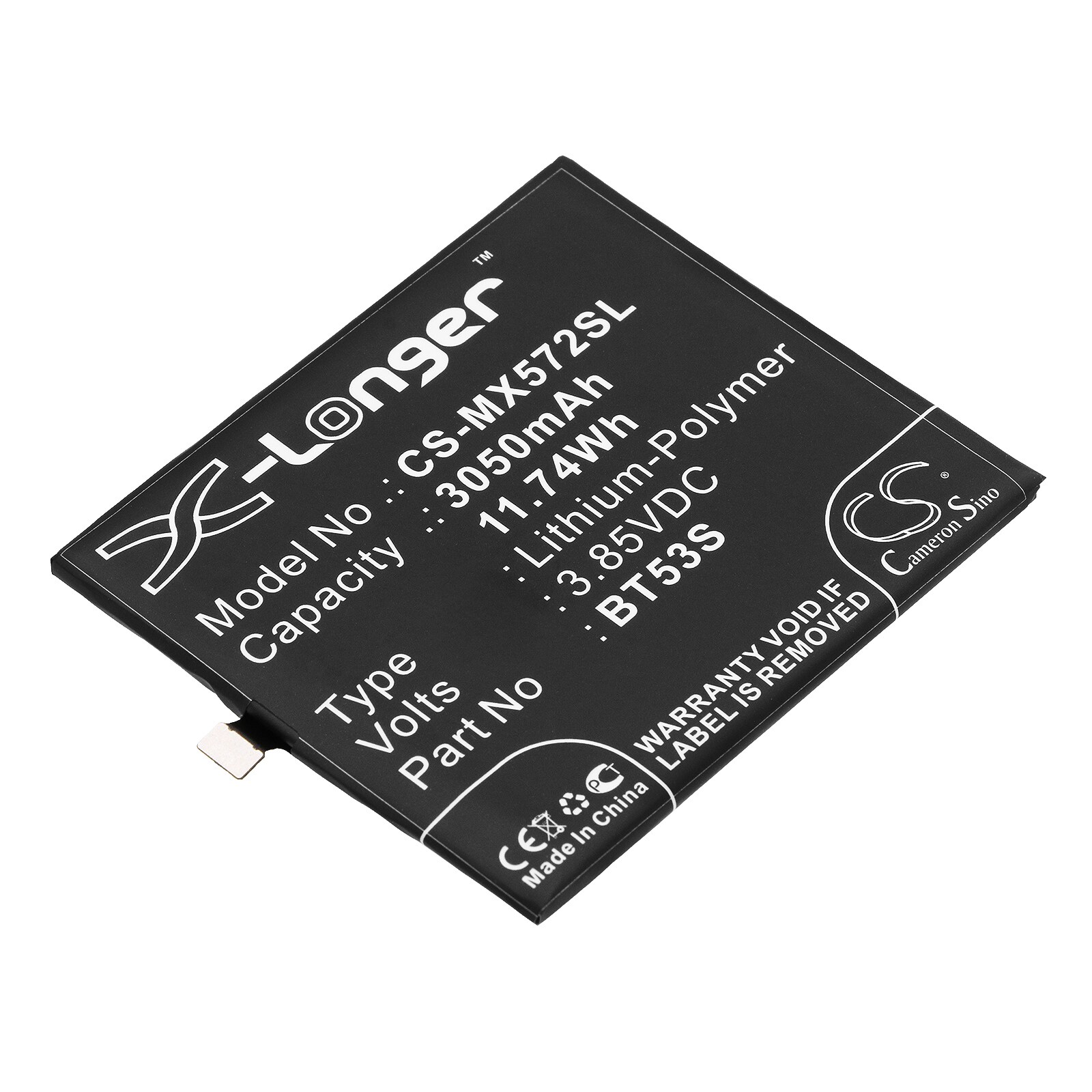 Batteri till SmartPhone, Mobil för Meizu Pro 6s, M570Q-S Dual SIM TD-LTE