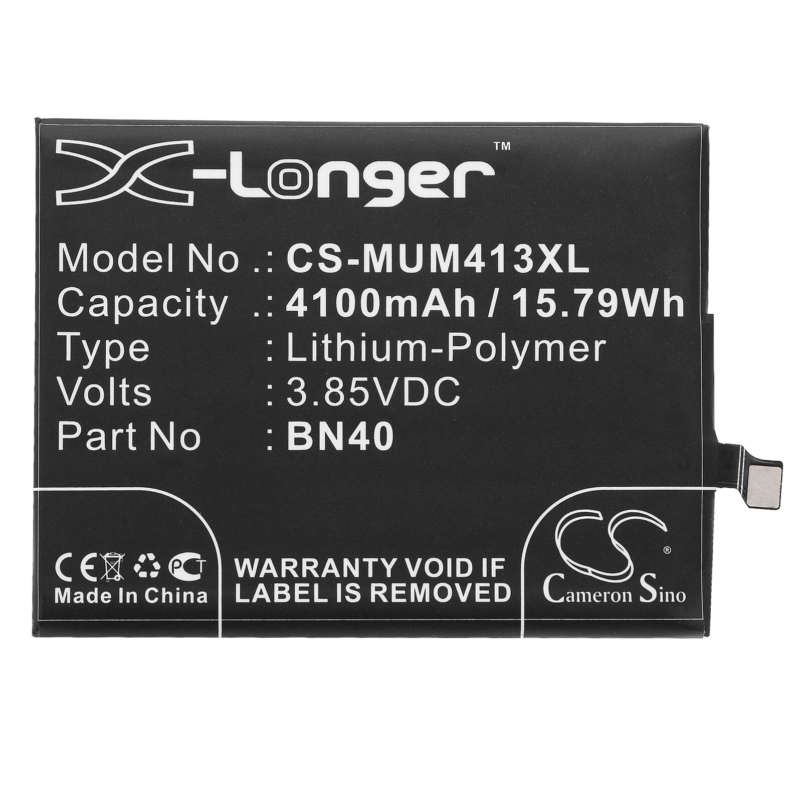 Batteri till SmartPhone, Mobil för Hongmi 4 Premium Edition, 4X Premium Edition m.fl.