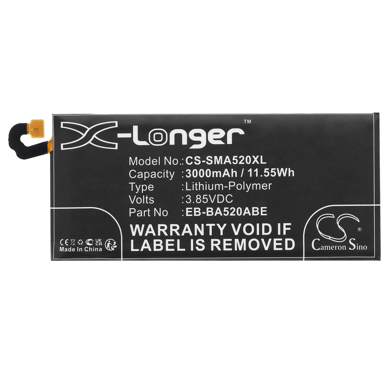 Batteri till SmartPhone, Mobil för Samsung Galaxy A5 2017, SM-A520S, SM-A520F/DS m.fl.