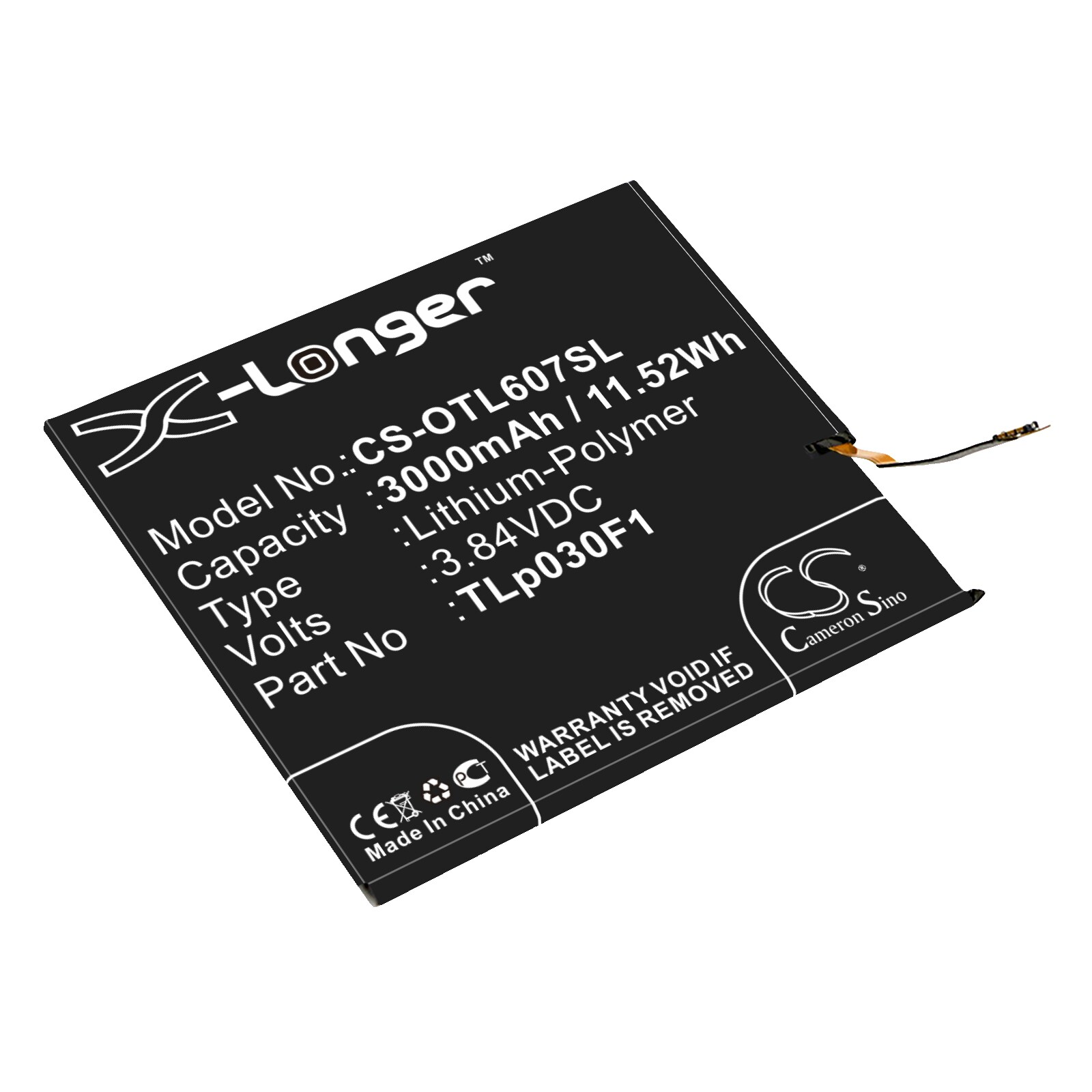 Batteri till SmartPhone, Mobil för Vodafone Smart Platinum 7, VFD 900