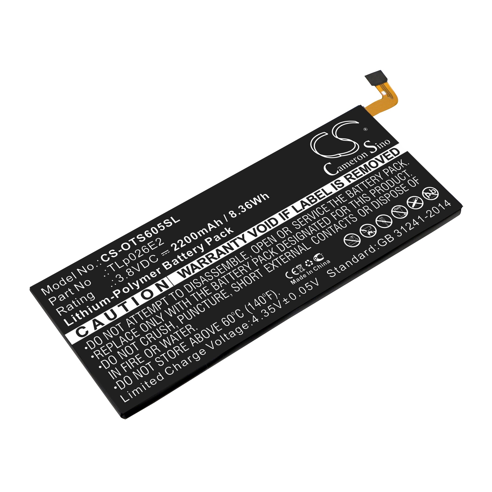 Batteri till SmartPhone, Mobil för Alcatel One Touch Idol 4, OT-6055H m.fl.