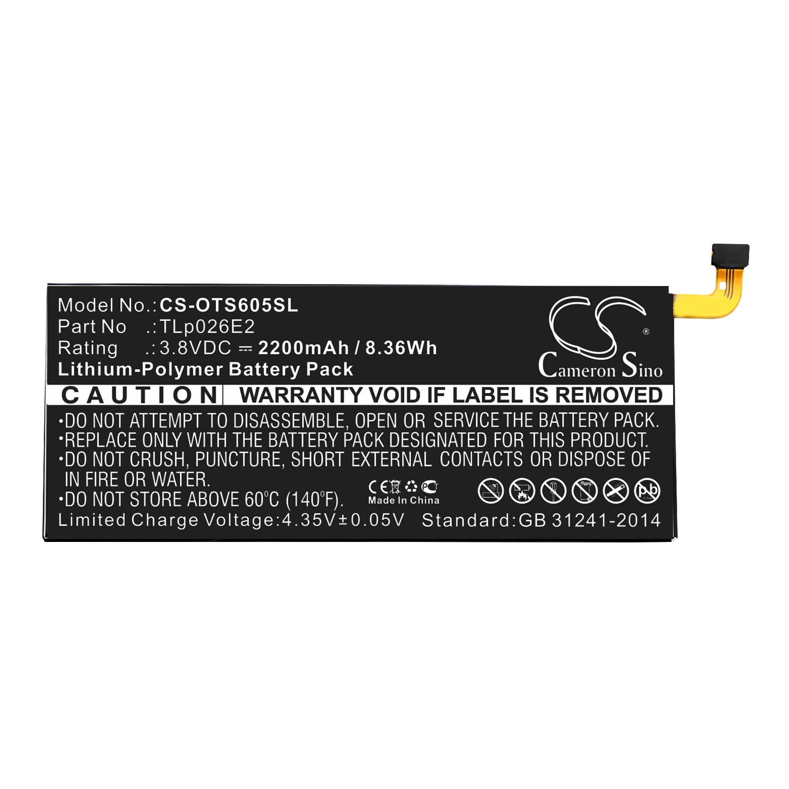 Batteri till SmartPhone, Mobil för Alcatel One Touch Idol 4, OT-6055H m.fl.