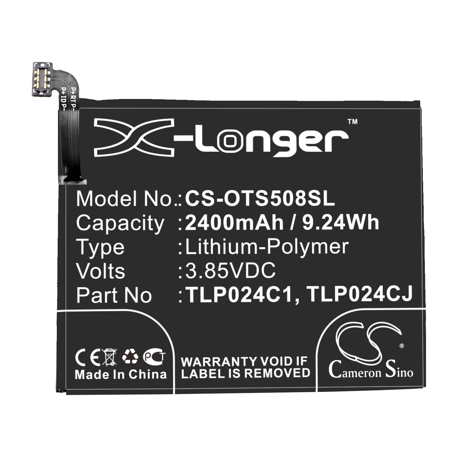 Batteri till SmartPhone, Mobil för Vodafone Smart N8, VFD-610, Smart N9 Lite m.fl.