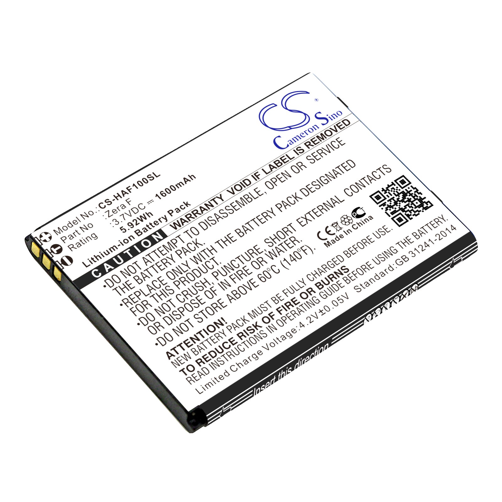 Batteri till SmartPhone, Mobil för Highscreen Zera F