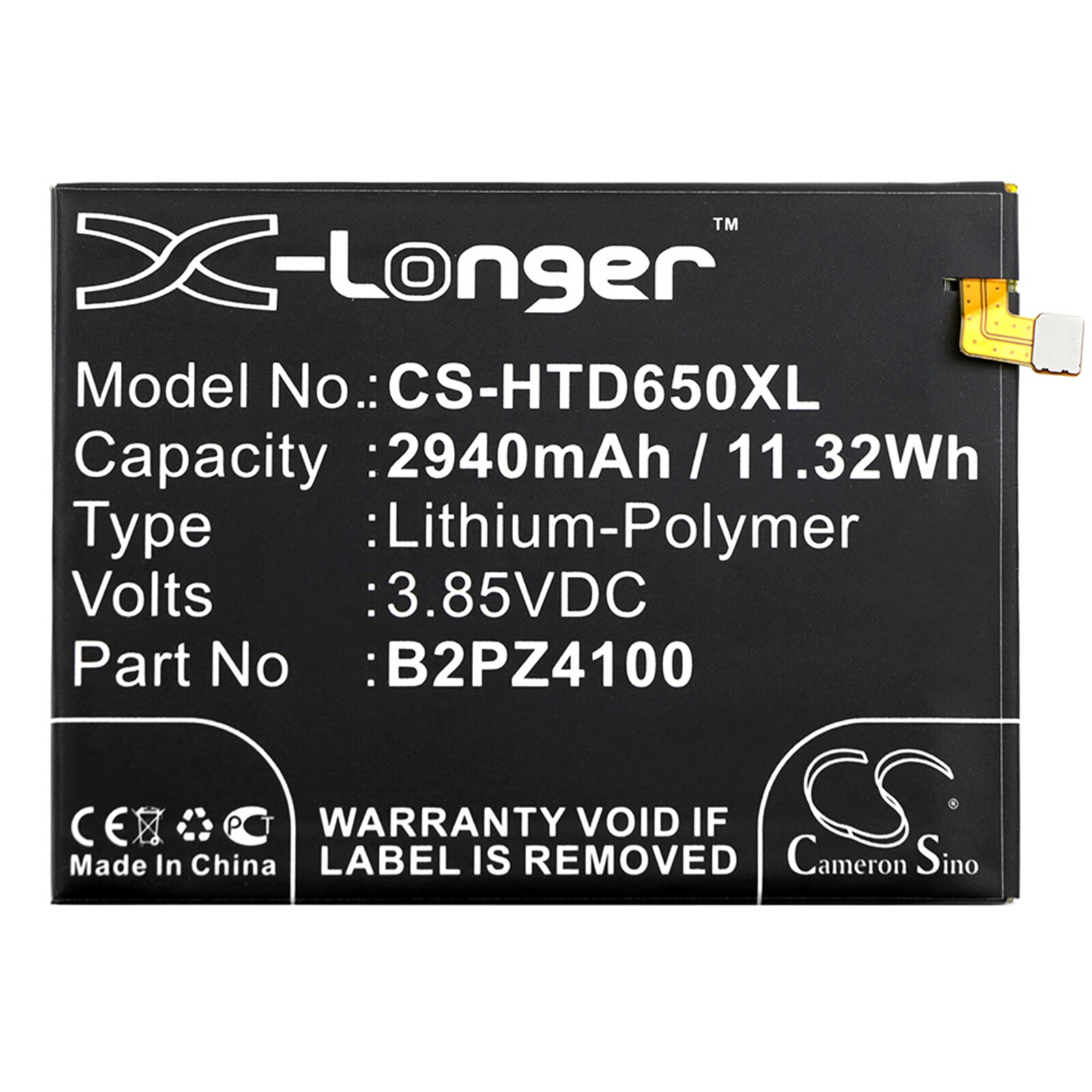 Batteri till SmartPhone, Mobil för HTC Desire 650 4G, 99HALL015-00