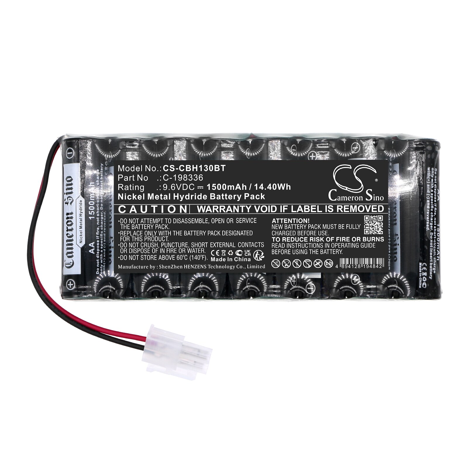 Batteri till Larmsystem för Cobham Alarm, HTO-AA1.3"