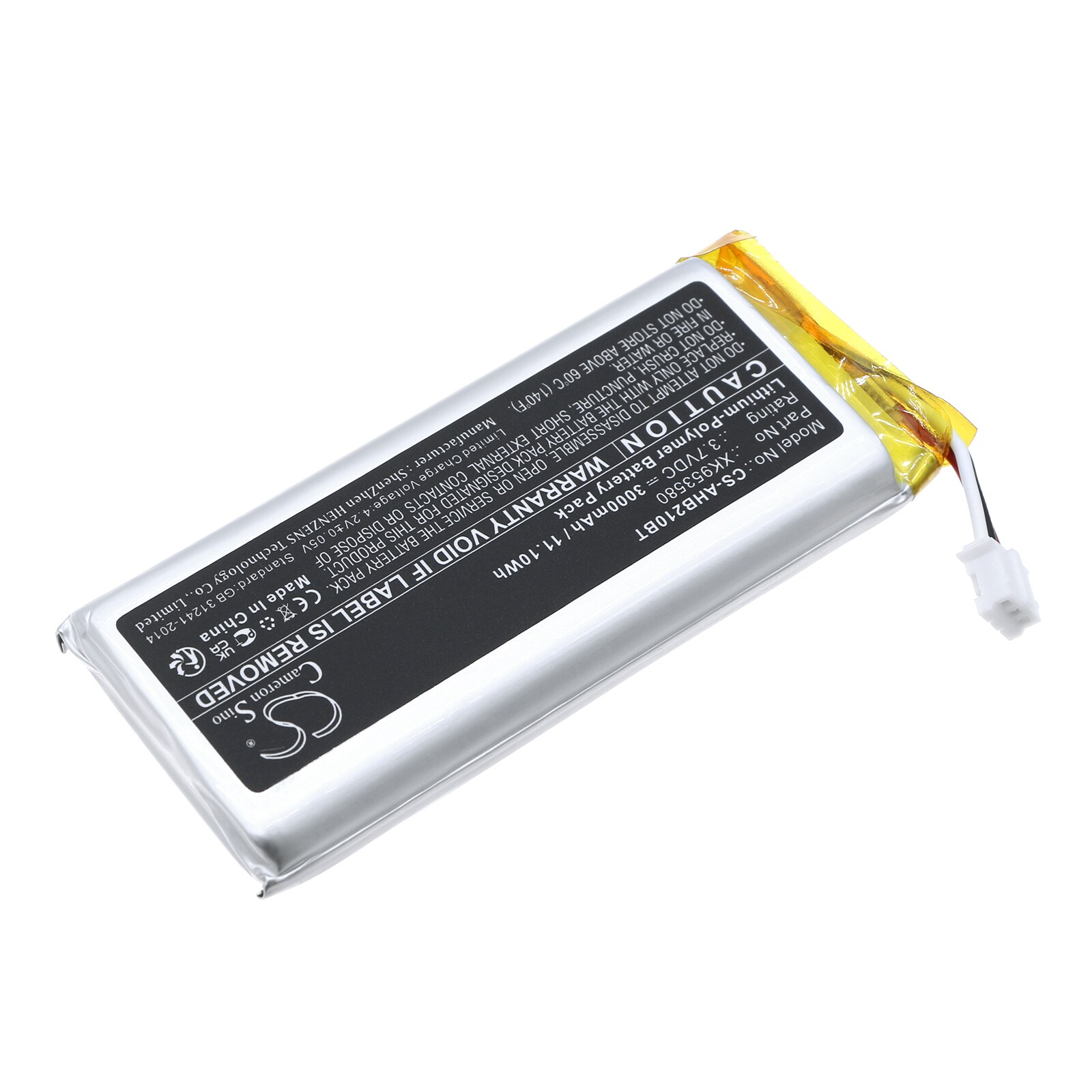 Batteri till Larmsystem för Ajax Hub 2 4G Backup Battery, Hub 2 Plus Backup Battery m.fl.