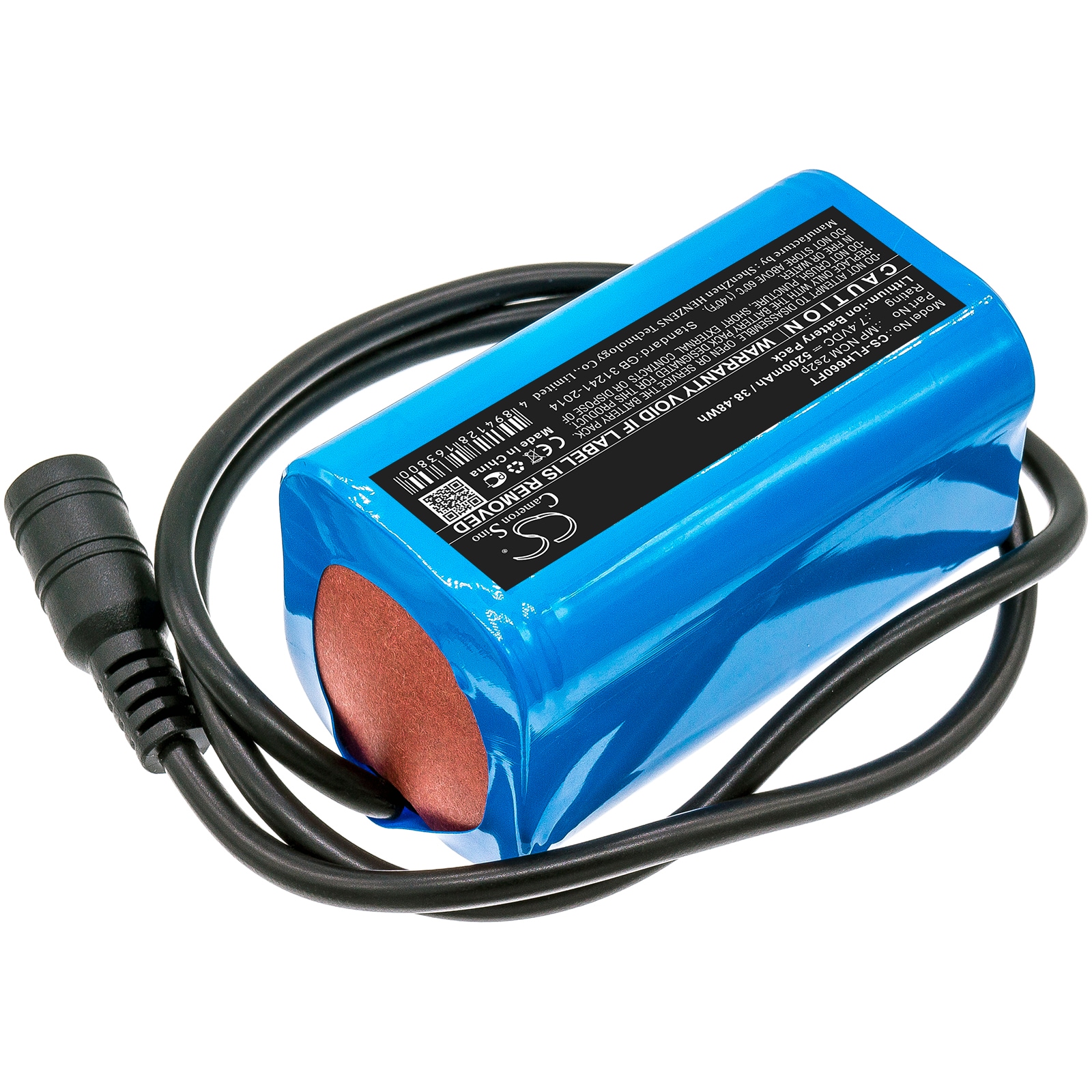 Batteri till Ficklampa för SQUARE LED light / LED-lampbatteri / Uppladdningsbart reservbatteri