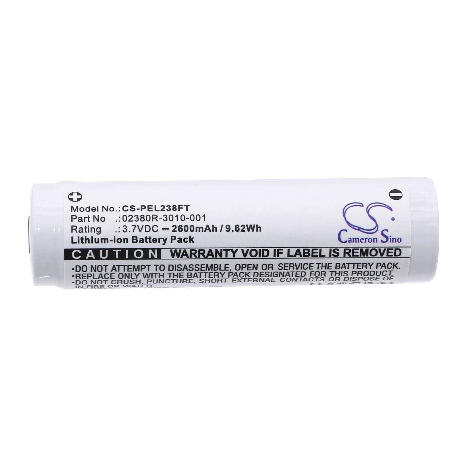 Batteri till Ficklampa för Pelican 7610 Tactical Flashlight, 7620 Tactical Flashlight m.fl.