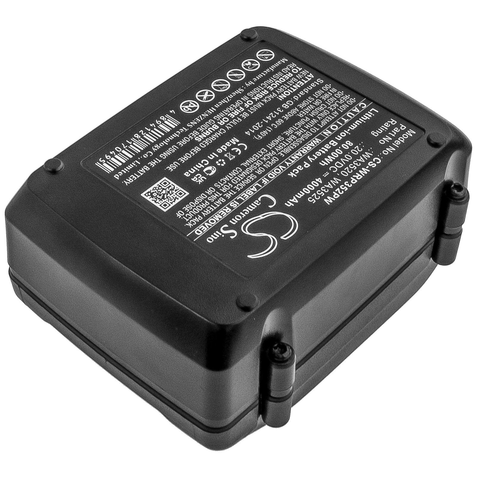 Batteri till Elverktyg för Worx 20V PowerShare, WG545, WG151 m.fl.