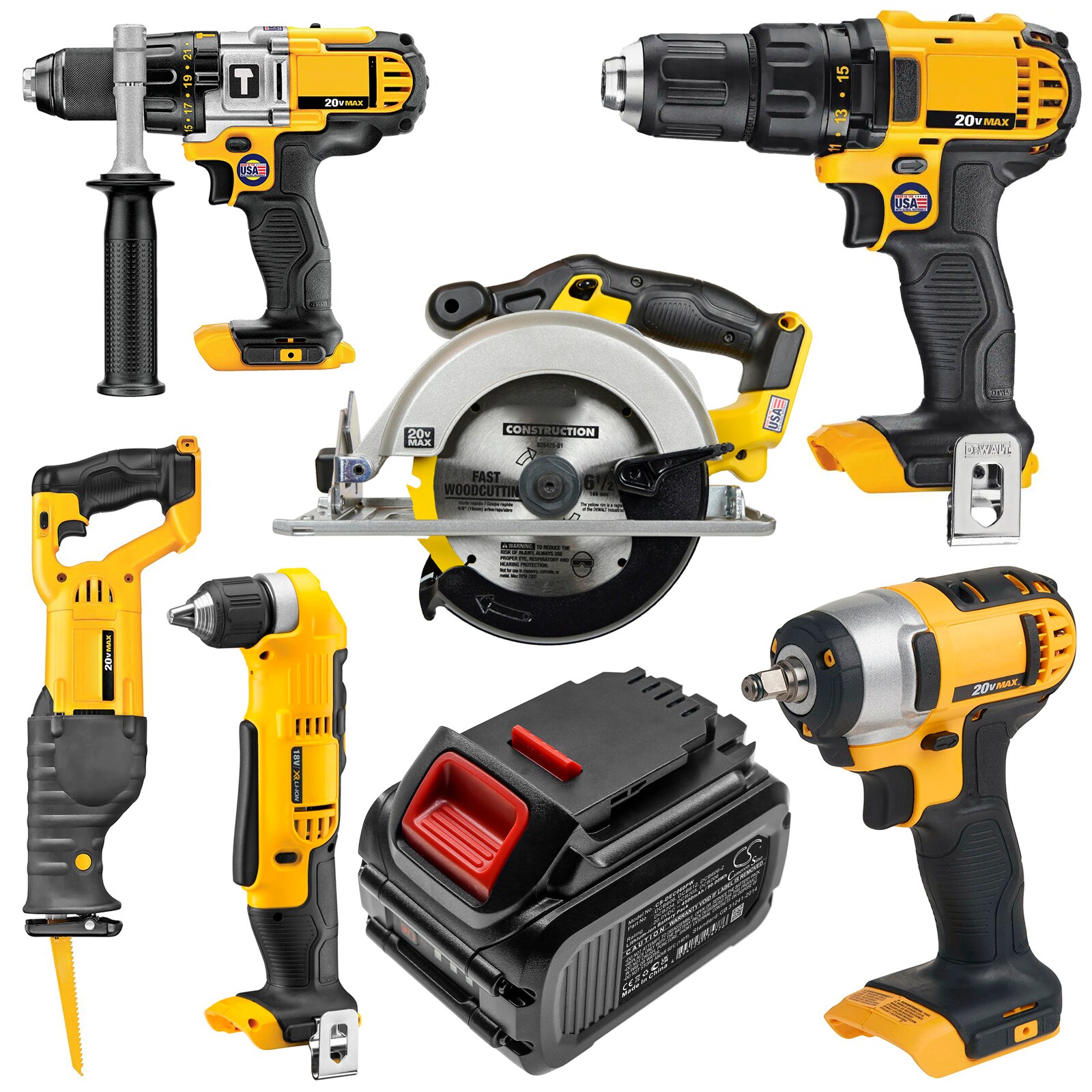 Batteri till Elverktyg för DeWalt 20V MAX, 60V MAX, 120V MAX m.fl.