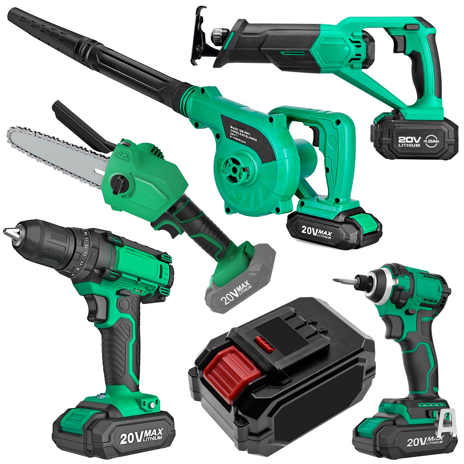 Batteri till Elverktyg för Kimo 6 Inch Cordless Chainsaw, QM-6001, QM-T20 m.fl.