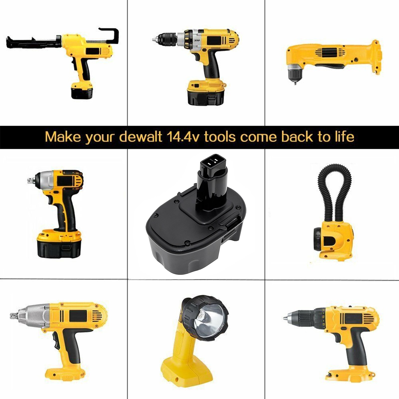 Batteri till Elverktyg för DeWalt DC528 Flashlight, DC551KA, DC612KA m.fl.