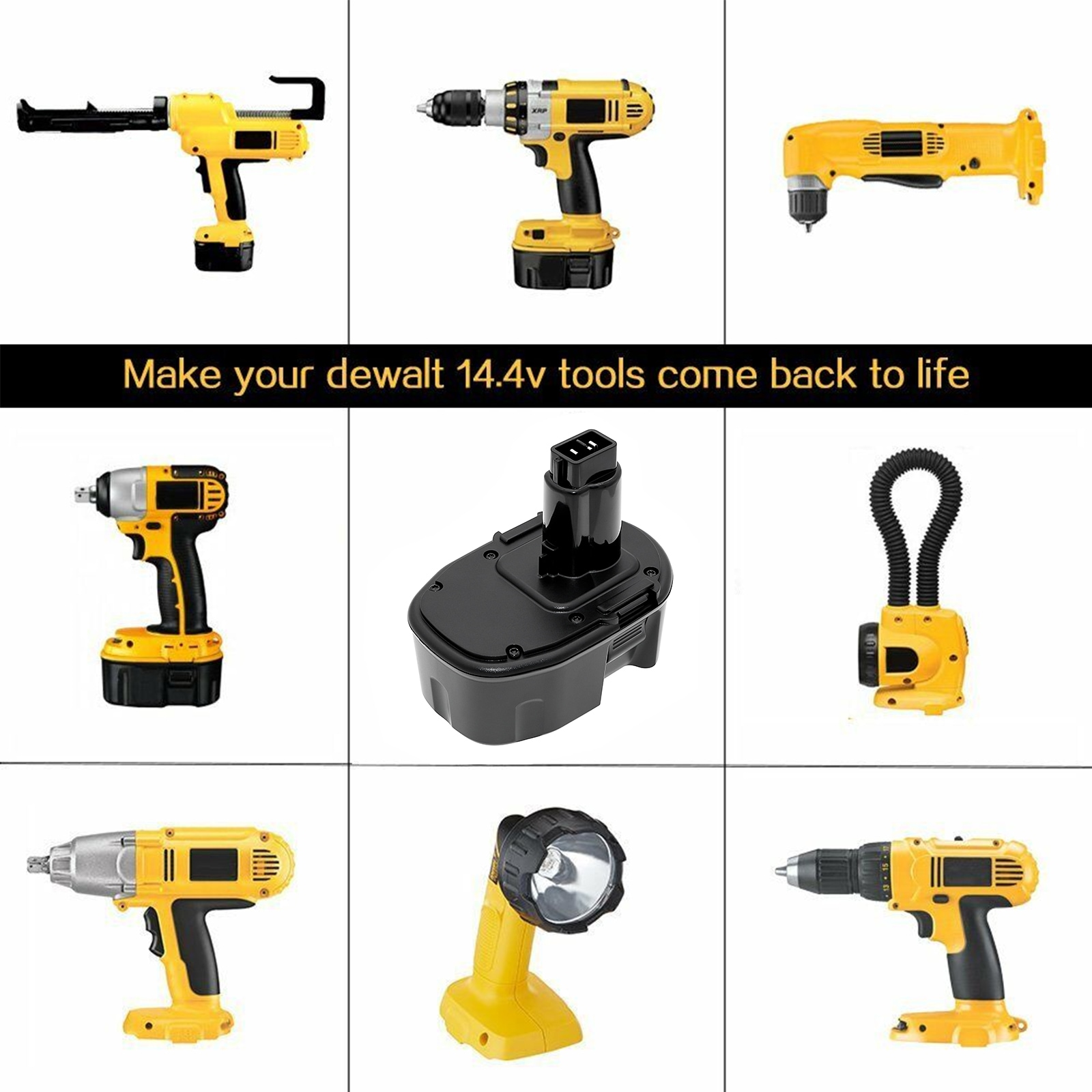 Batteri till Elverktyg för DeWalt DC528 Flashlight, DC551KA, DC612KA m.fl.