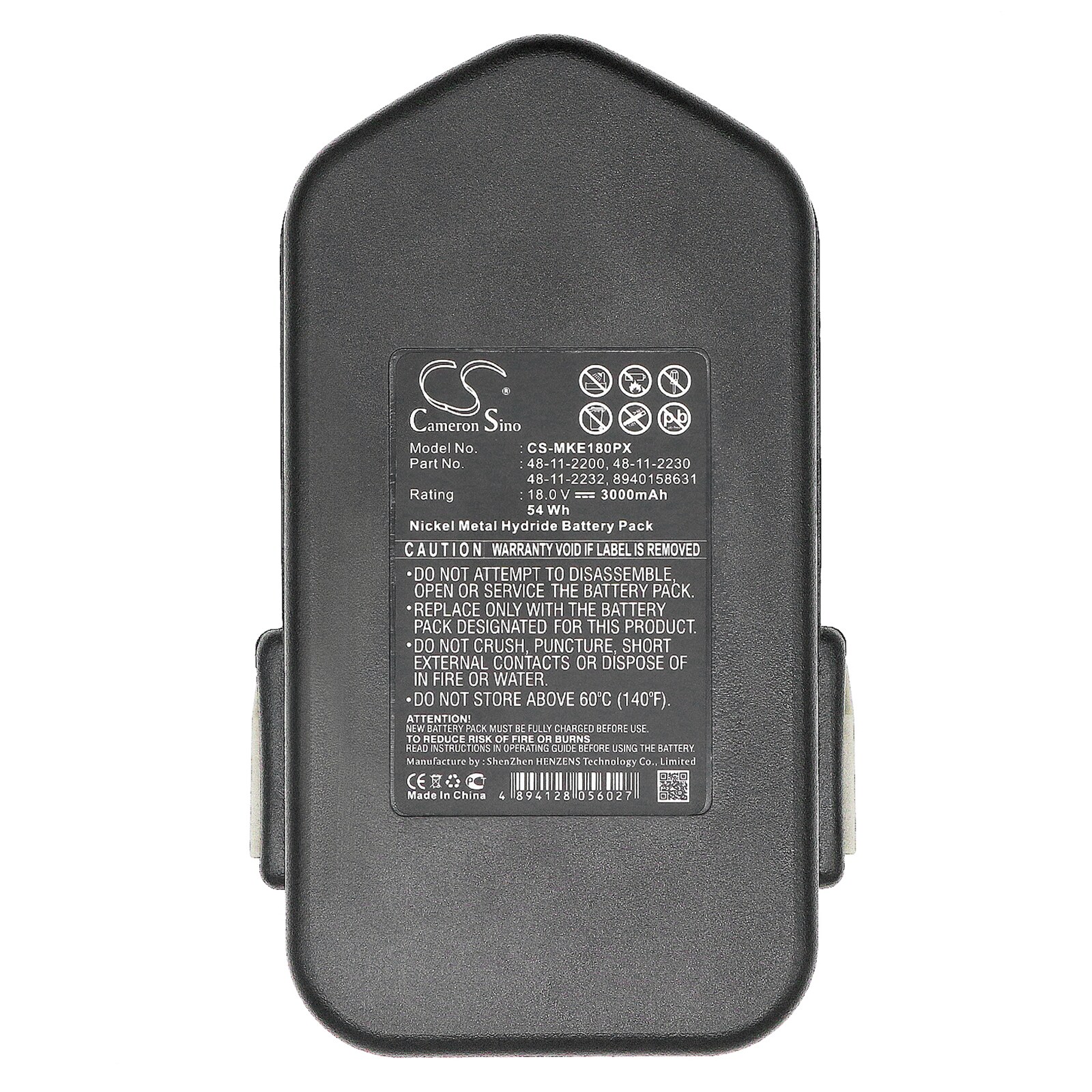 Batteri till Elverktyg för Milwaukee 0521-20, 0521-21, 0521-22 m.fl.