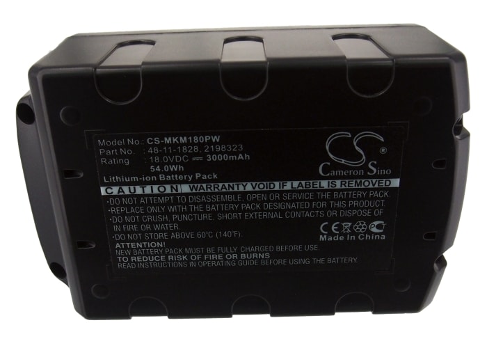 Batteri till Elverktyg för Milwaukee M18, 2601, 2610 m.fl.