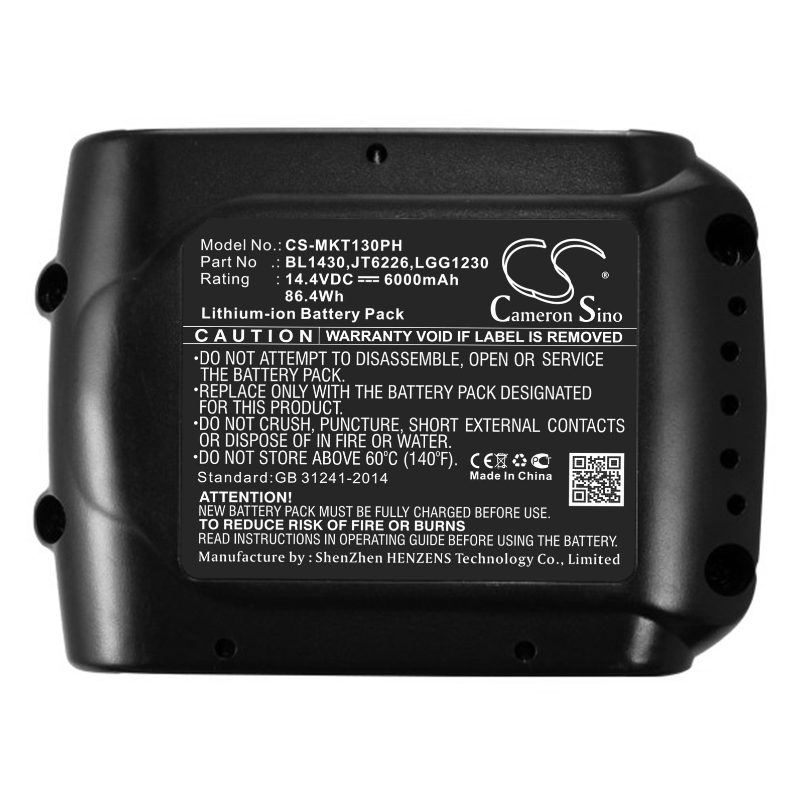 Batteri till Elverktyg för Makita BGA450RFE, BGA450Z, BHP444Z m.fl.