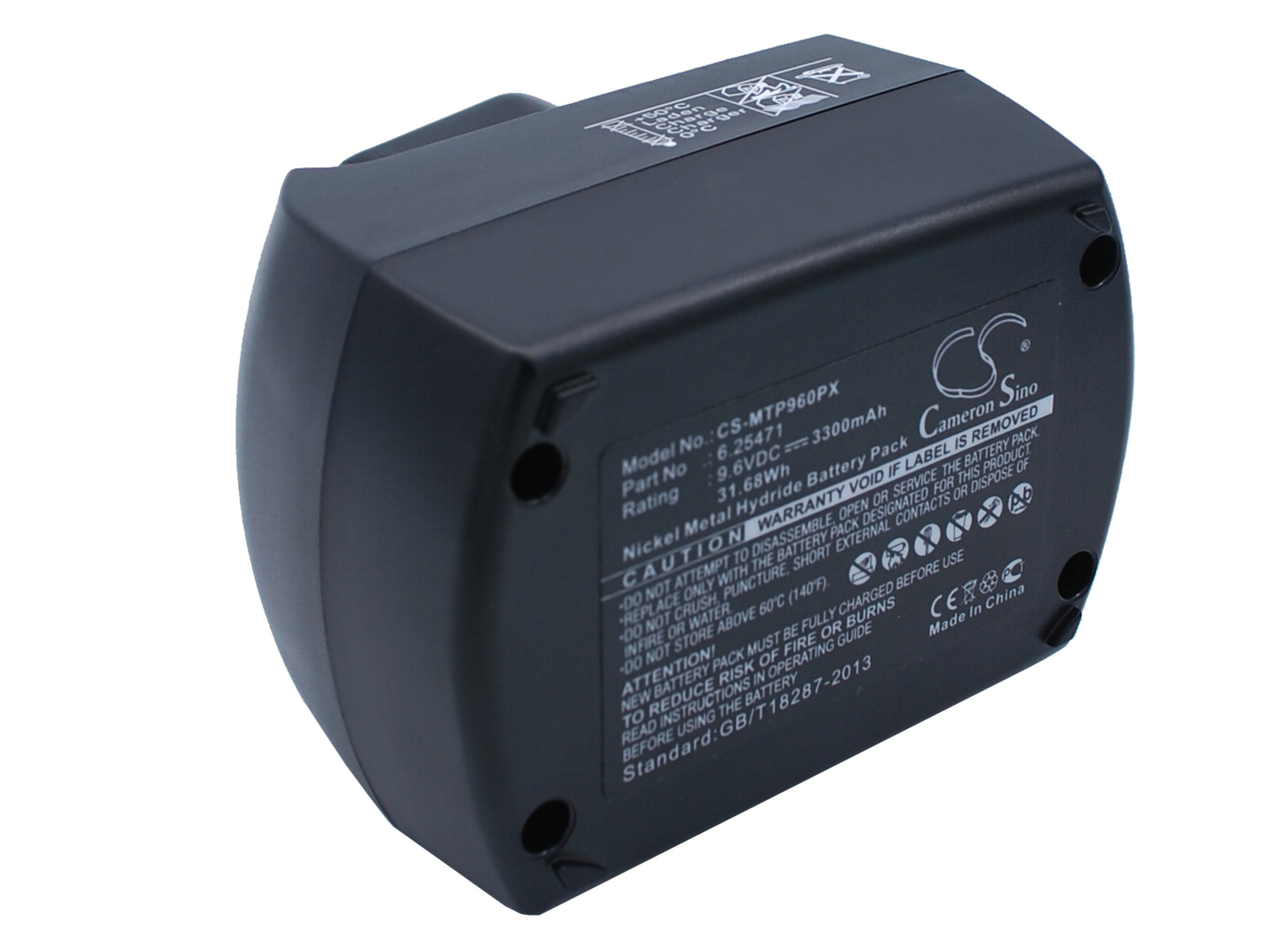Batteri till Elverktyg för Metabo BSZ9.6IM Plus, BSZ9.6, BZ9.6SP m.fl.