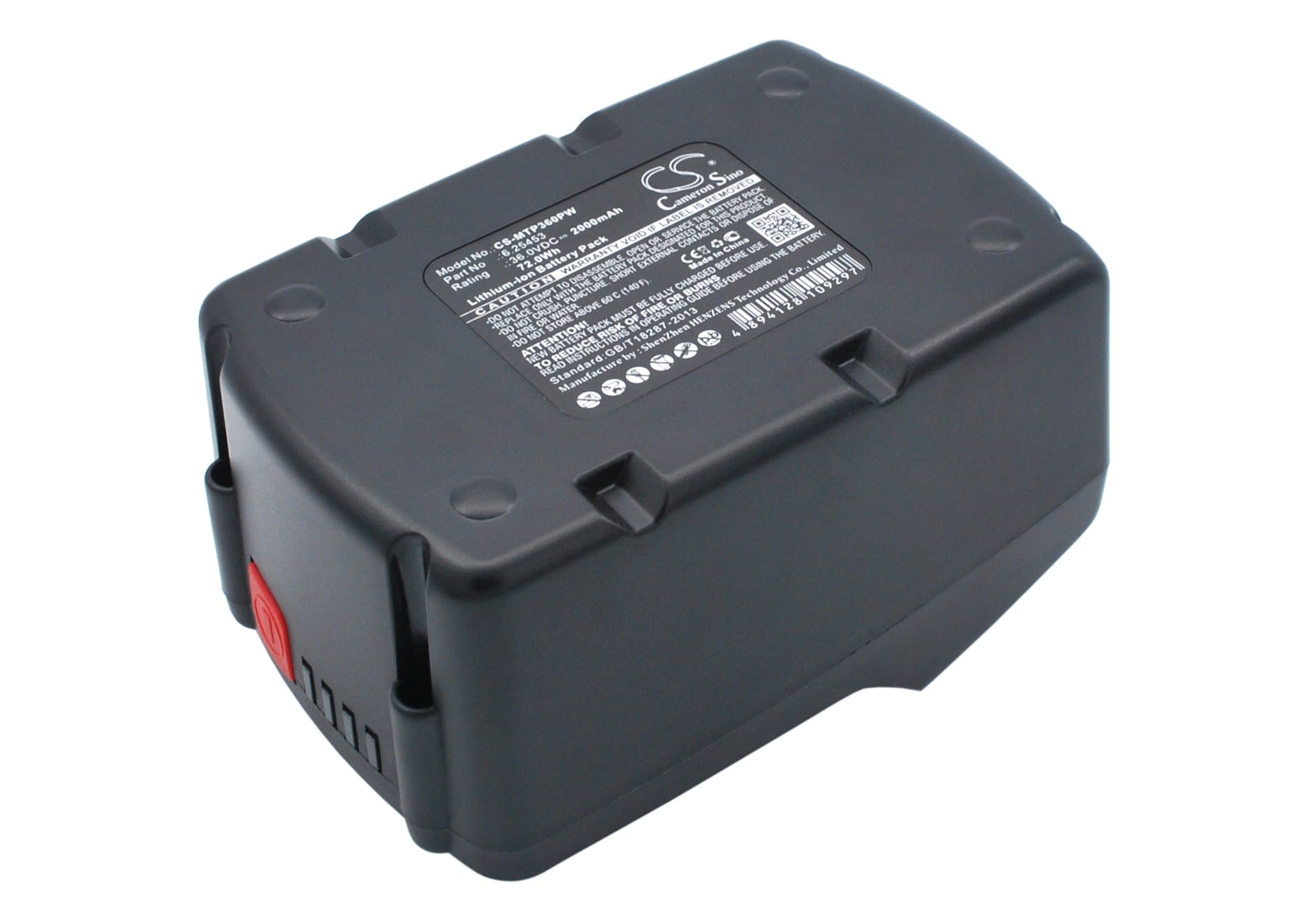 Batteri till Elverktyg för Metabo BHA 36 LTX, BHA 36 LTX Compact, AHS 36V m.fl.