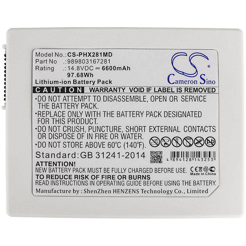 Batteri till Medicinsk för Philips HeartStart XL+, Moniteur, Defibrillateur m.fl.