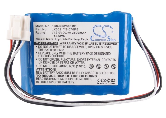Batteri till Medicinsk för Nihon Kohden BSM-2300, BSM-2301, BSM-2304 m.fl.