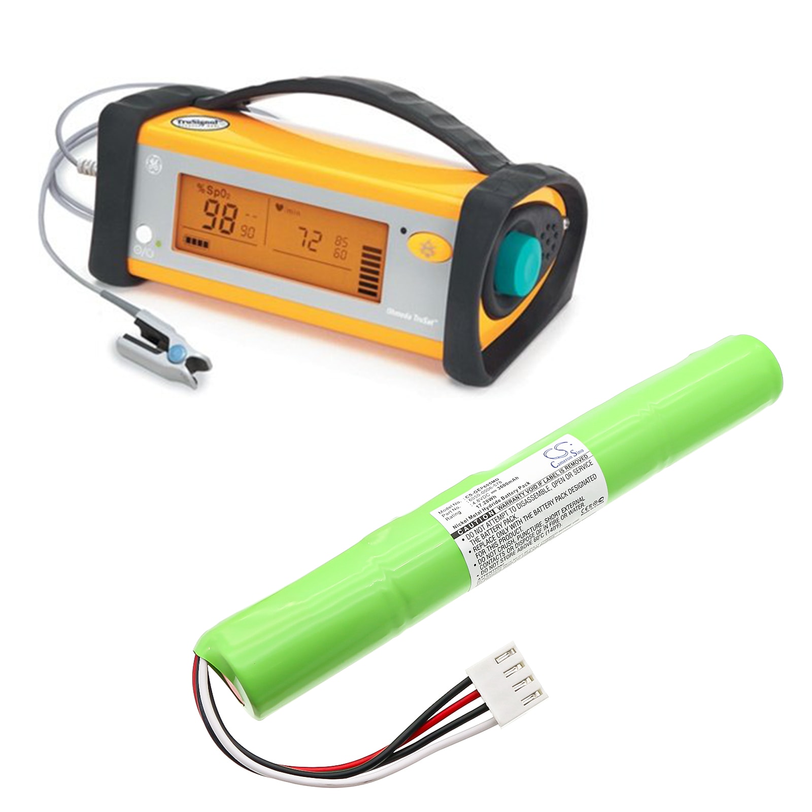 Batteri till Medicinsk för Datex Ohmeda TruSat Pulse Oximeter REV J, TruStat Oximeter