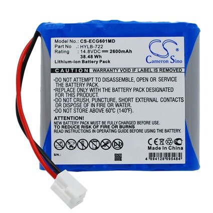 Batteri till Medicinsk för Biocare ECG-6010, ECG-6020, iE6