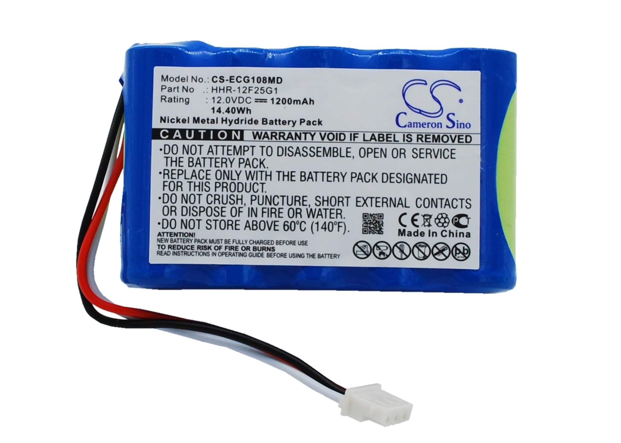 Batteri till Medicinsk för Kenz Cardico ECG-108, ECG-110