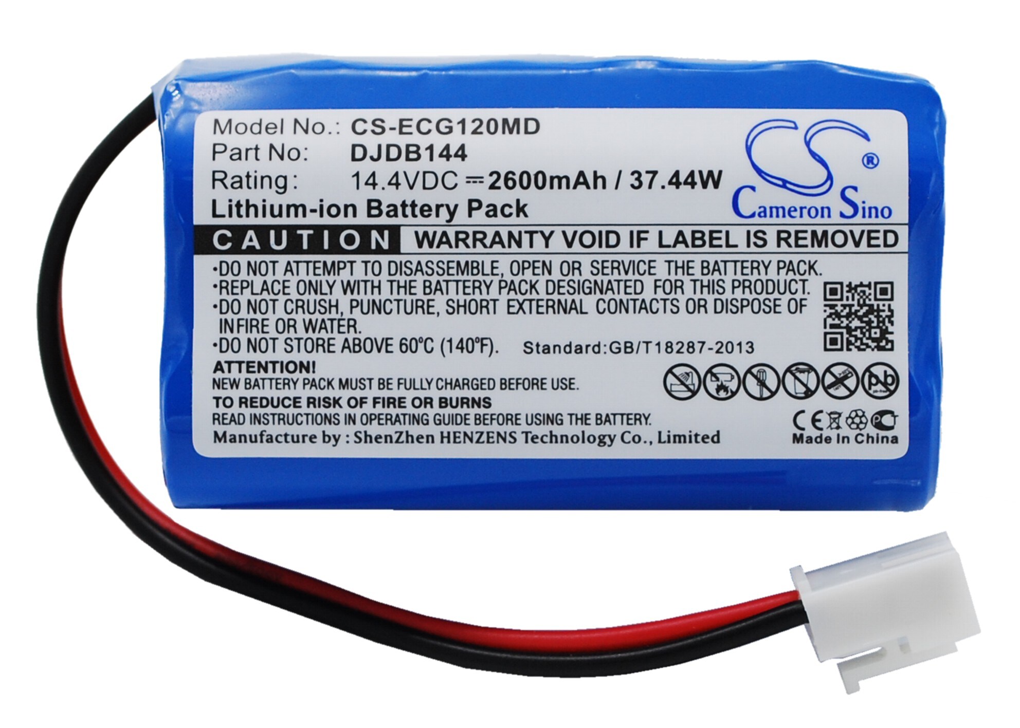 Batteri till Medicinsk för Dongjiang ECG-1220