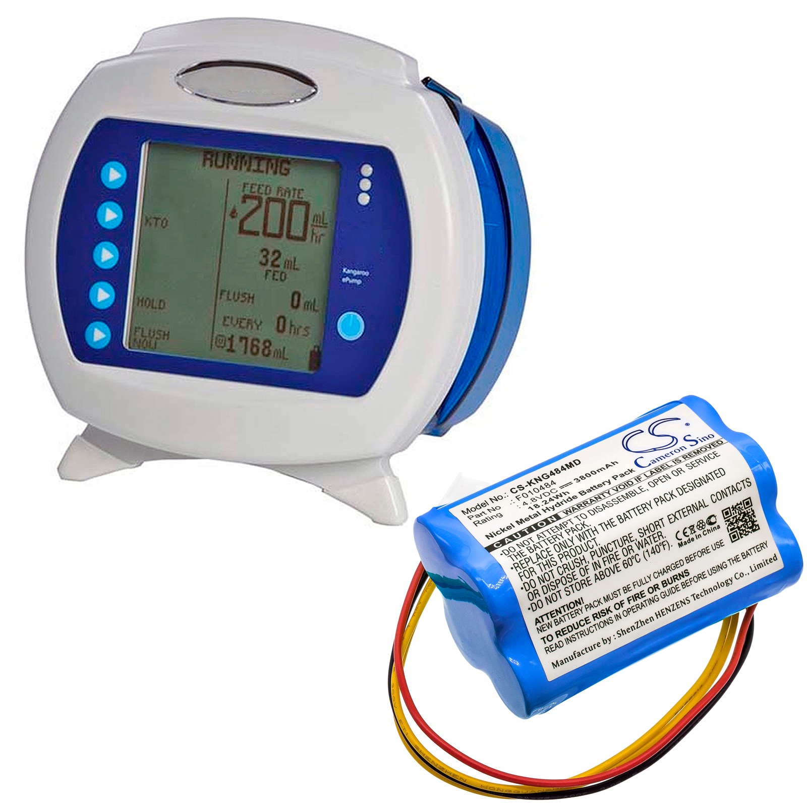 Batteri till Medicinsk för Kangaroo ePump Enteral Feeding Pump, ePump feeding pump