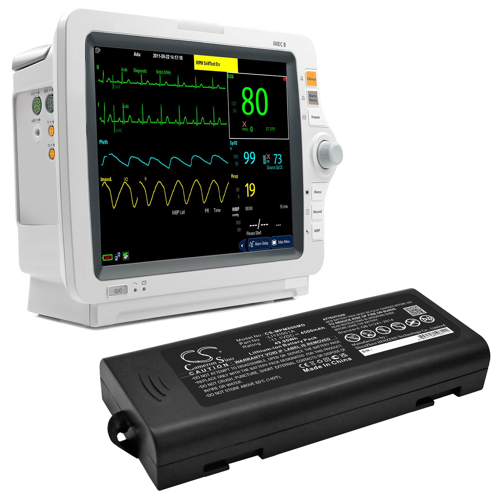 Batteri till Medicinsk för Mindray IMEC8, IMEC10, IPM8 m.fl.
