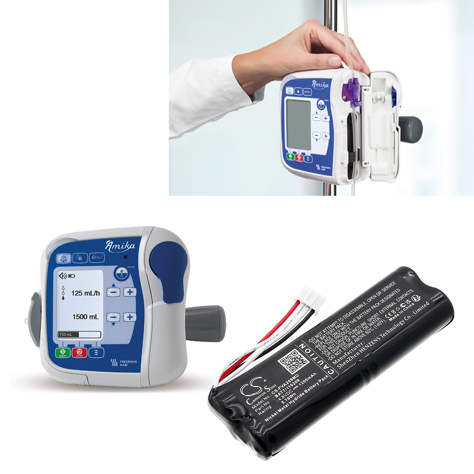 Batteri till Medicinsk för Ambix Activ Ambulatory Pump