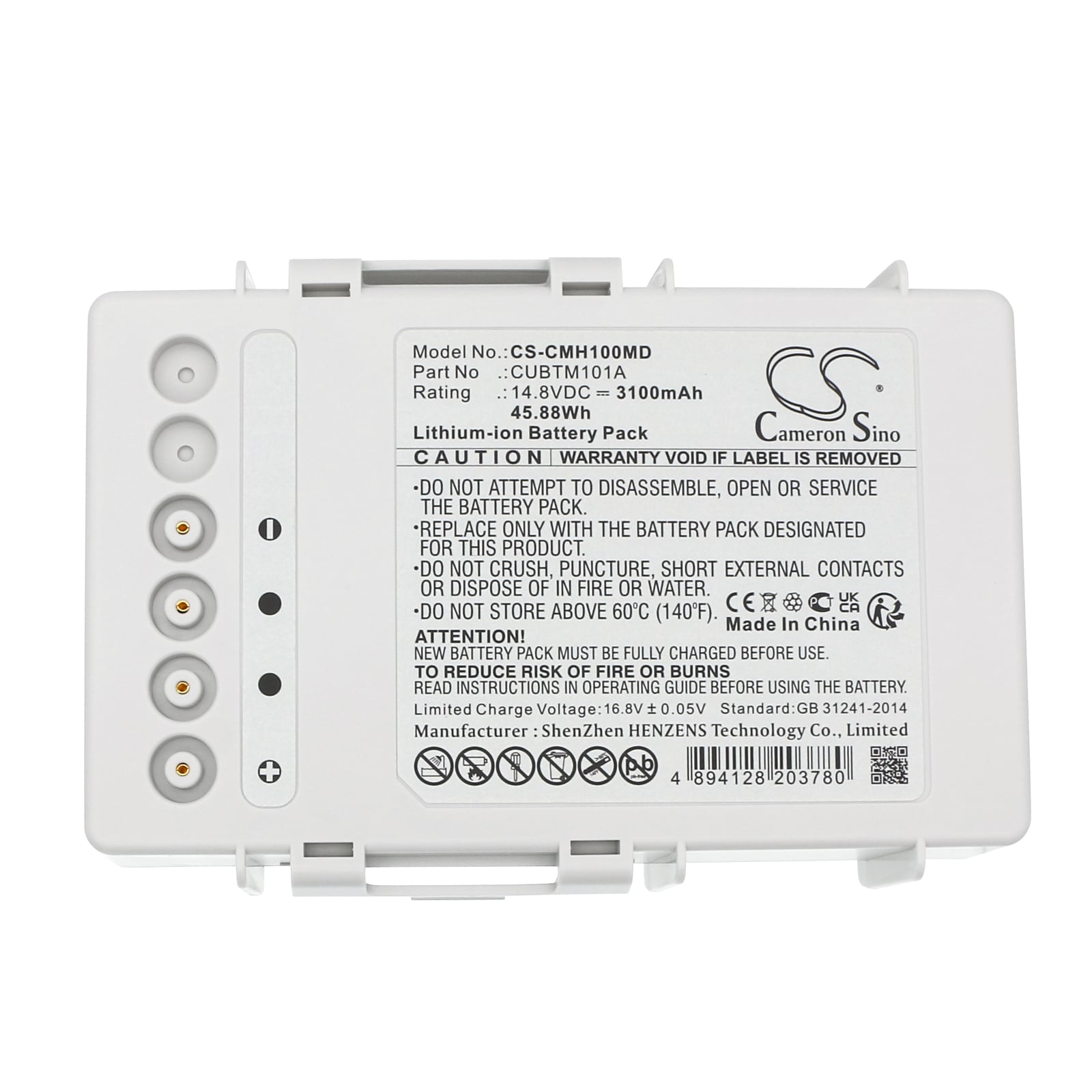 Batteri till Medicinsk för CU Medical CU-HD1, LifeGain CU-HD1