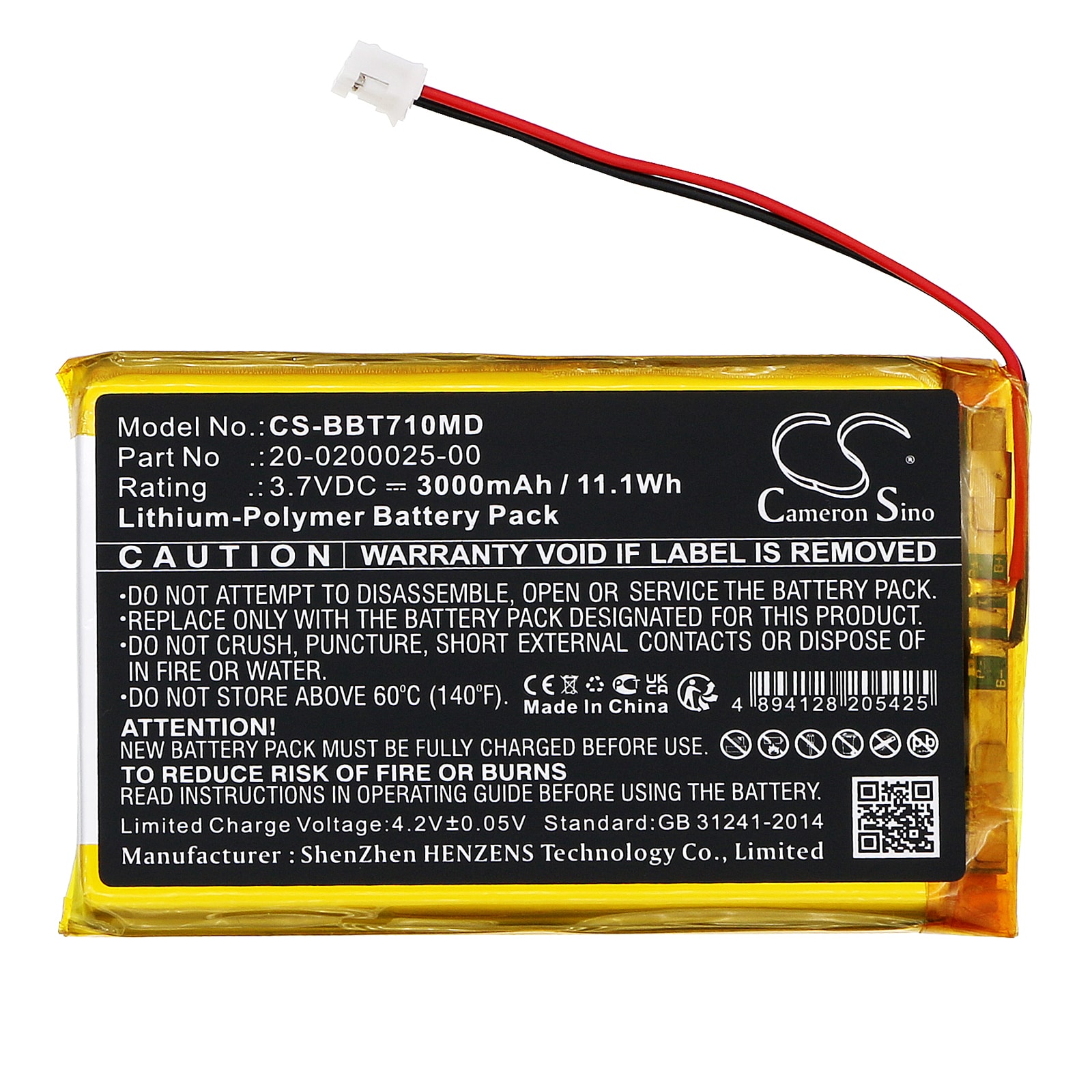 Batteri till Medicinsk för Bistos BT-710 pulse oximeter