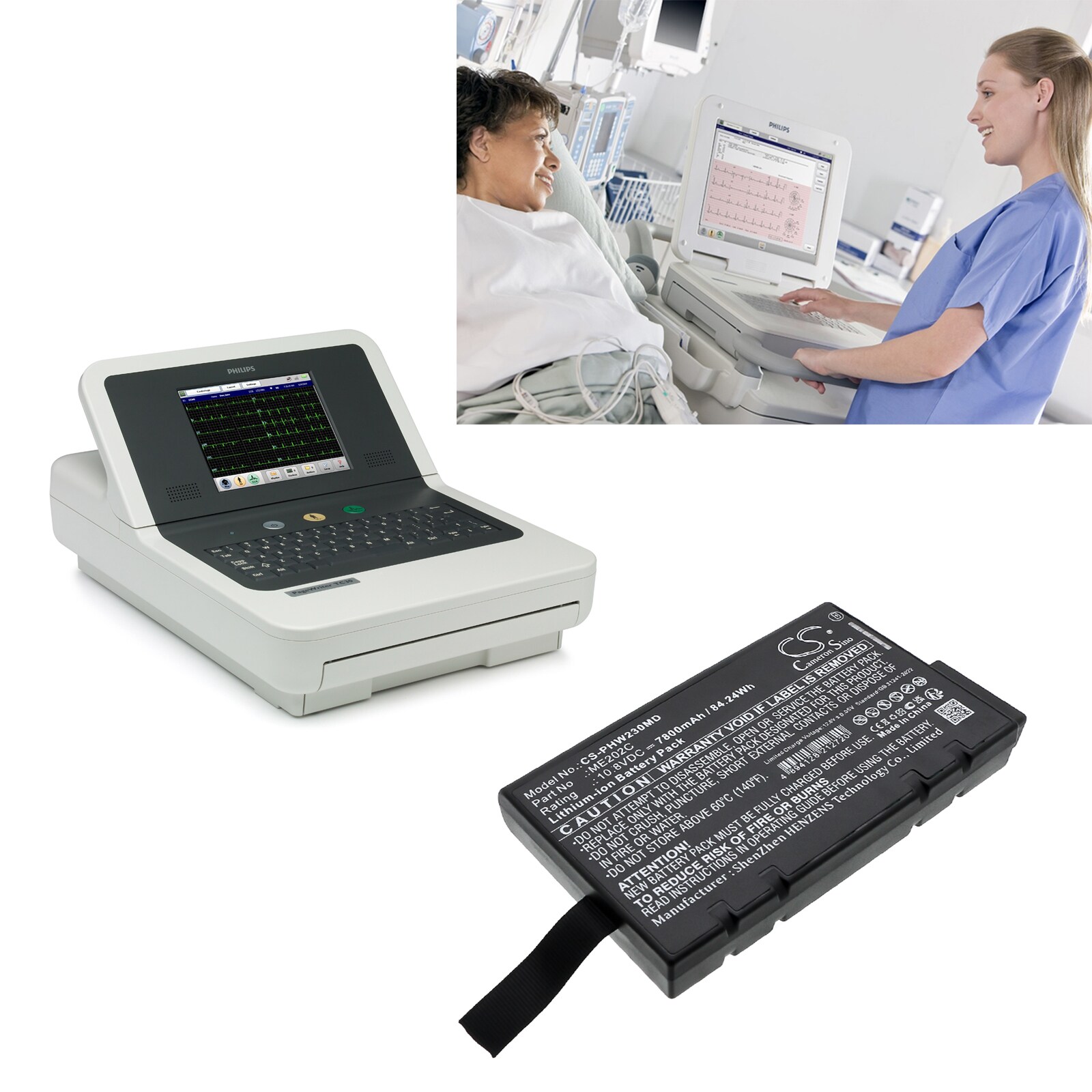 Batteri till Medicinsk för Philips PageWriter TC20, PageWriter TC30 m.fl.