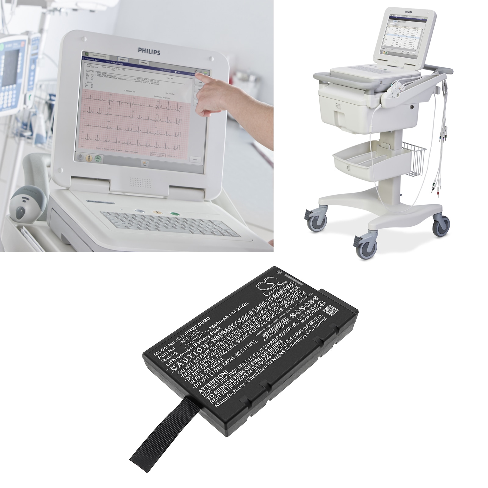 Batteri till Medicinsk för Philips Philips PageWriter TC70